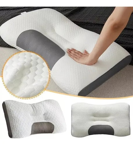 Almohada Ortopédica 3D de Algodón — Alivio Cervical y Descanso Profundo