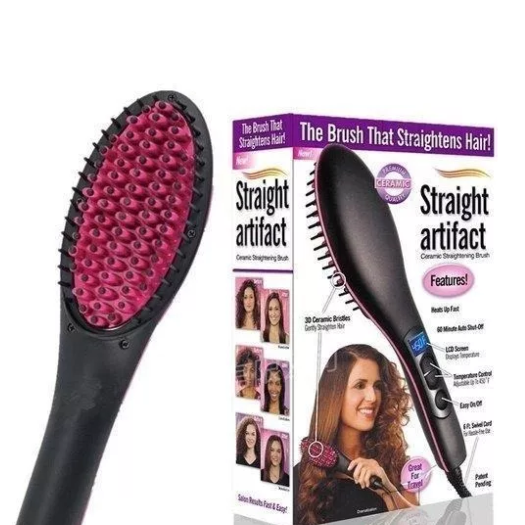 Cepillo Alisador Eléctrico Simply Straight — Cabello Liso y Brillante en Minutos