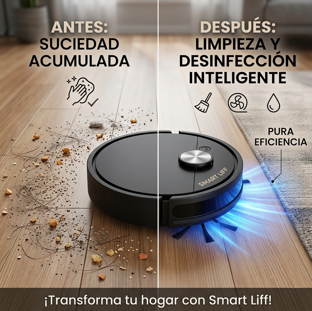 Robot Aspirador Robótico Inteligente — Limpia Solo Mientras Tú Descansas