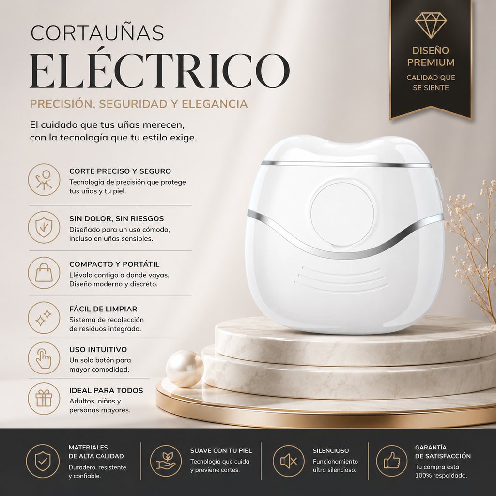 Corta Uñas Eléctrico - Sin Dolor, Seguro para Toda la Familia