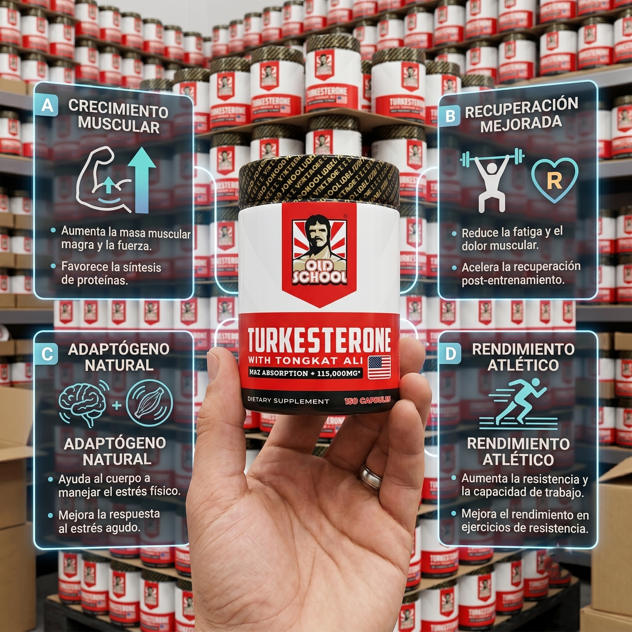 Turkesterone Old School — Energía y Rendimiento Natural