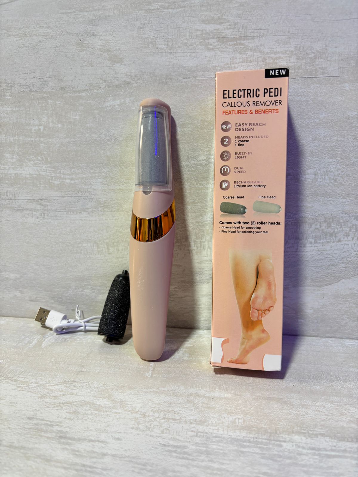 Removedor de Callos Eléctrico Recargable — Pies Suaves en Minutos
